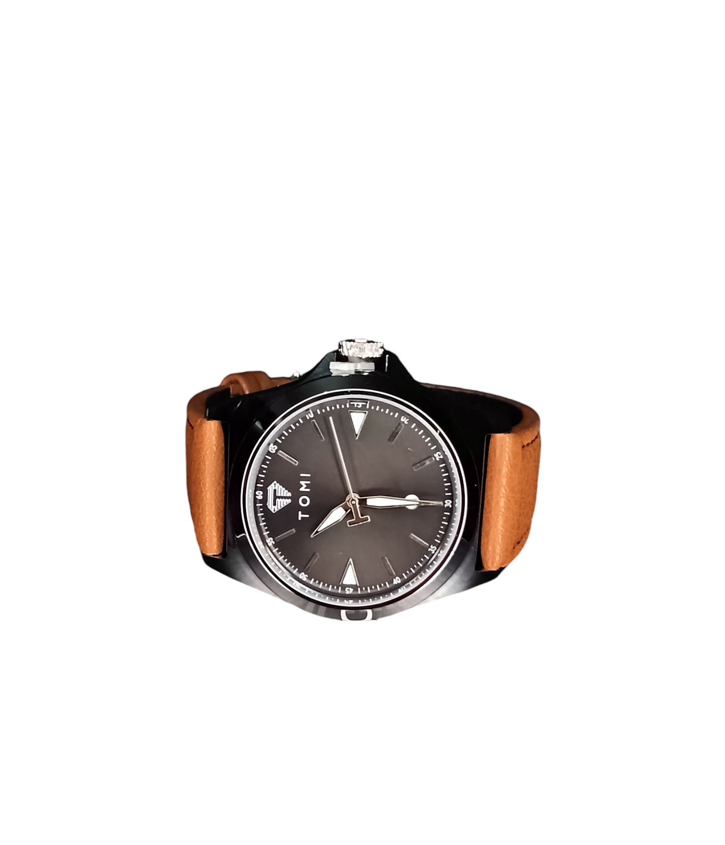 TOMI : Exclusive Men’s Quartz Date Watch with Leather Band